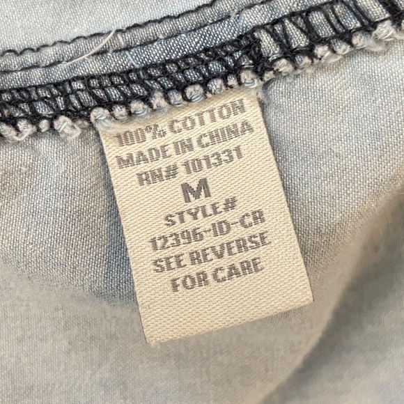 Charlotte Russe Blue White Bleached Denim Jacket - Picture 9 of 10